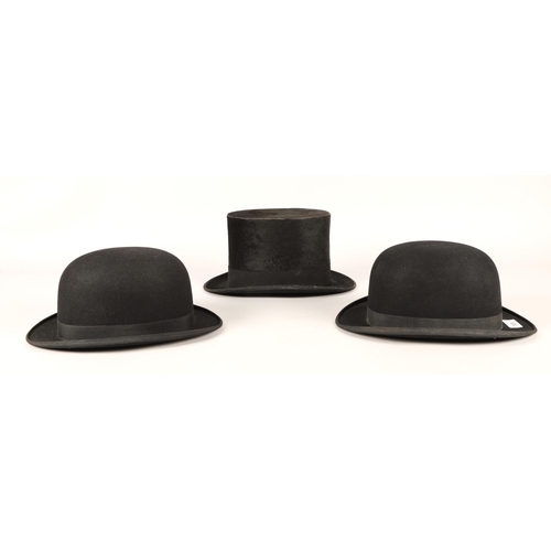 555 - Two bowler hats and a top hat