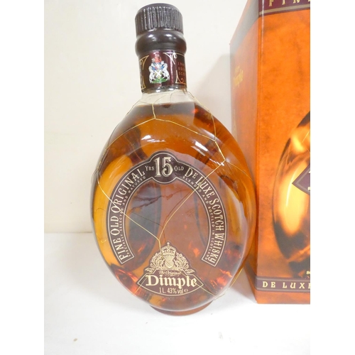 50 - The Original Dimple 15 years old De Luxe scotch whisky, 1 Litre, 43% vol, boxed, with Cardhu 12 year... 