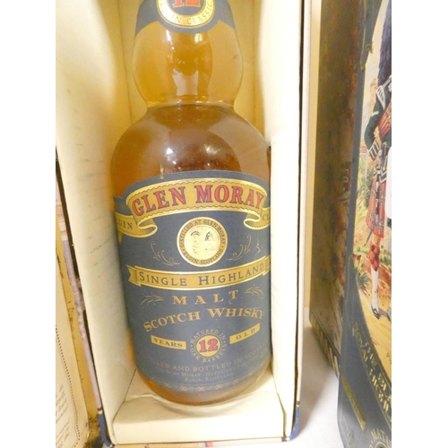 53 - Glen Moray 17 years old single highland malt scotch whisky, with two Glen Moray 12 years old single ... 