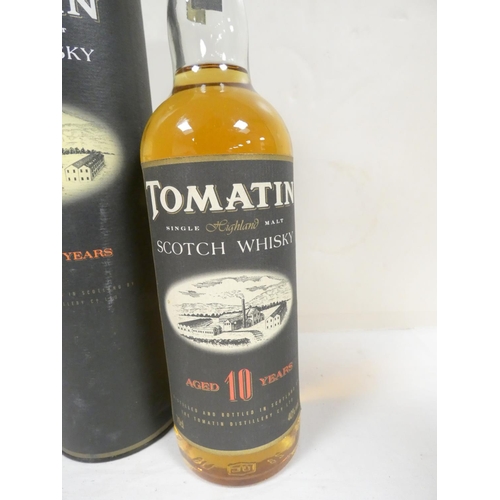 57 - Tomatin 10 years old single highland malt scotch whisky, Bottled 1980s, 70cl, 40% vol, tubed.