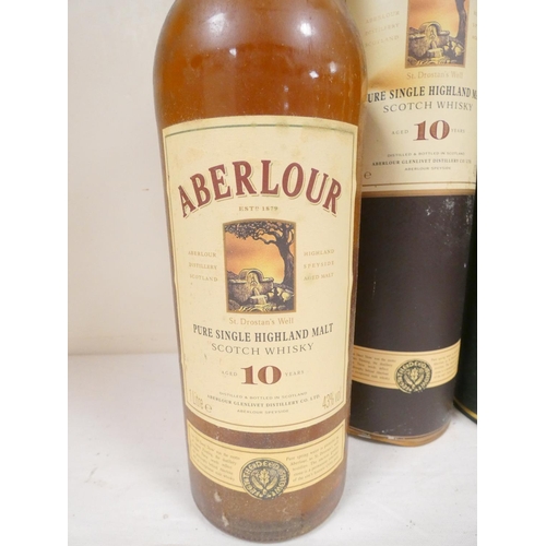 58 - Glen Ord 12 years old single malt scotch whisky, 1 Litre, 40% vol, with Aberlour 10 years old pure s... 