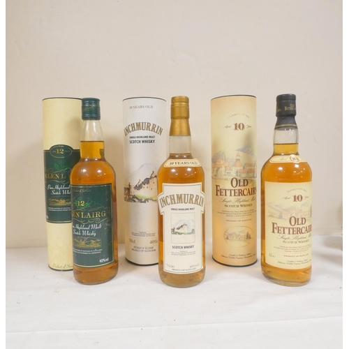 62 - Inchmurrin 10 years old single highland malt scotch whisky, 70cl, 40% vol, with Old Fettercairn 10 y... 