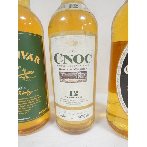 66 - Glen Ardoch single malt scotch whisky, 70cl, 40% vol, with An Cnoc 12 years old single highland malt... 