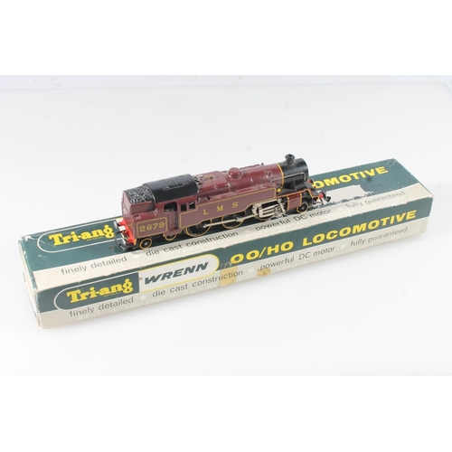 1405 - Triang Wrenn OO gauge model railways W2219 2-6-4 tank locomotive 2679 LMS maroon, boxed.