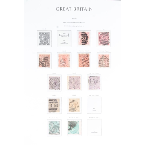 1525 - GREAT BRITAIN GB stamp collection held in a green leatherette covered Leuchttrum Perfect slip case a... 