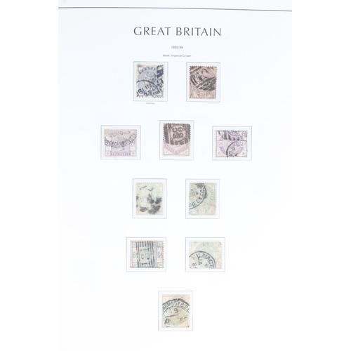 1525 - GREAT BRITAIN GB stamp collection held in a green leatherette covered Leuchttrum Perfect slip case a... 