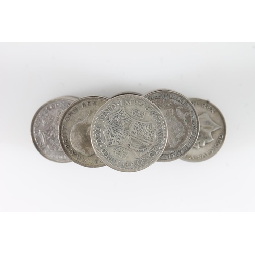 1584 - UNITED KINGDOM 500 grade silver coins 1920-1946 from circulation comprising 68 half crowns, mixed gr... 