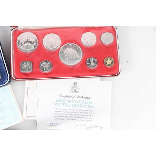 1590 - Franklin Mint BARBADOS eight coin proof year set 1973 comprising silver proof ten dollars $10 [925 g... 