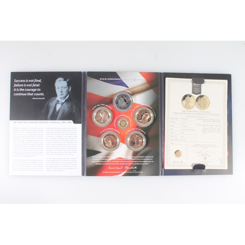 1630 - The London Mint Office Winston Churchill Inspiration to a Nation coin set to include a GIBRALTAR ten... 