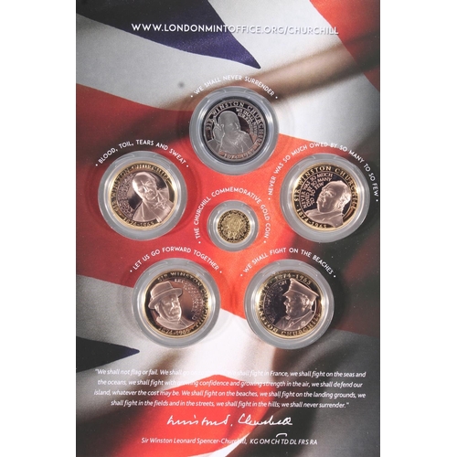 1630 - The London Mint Office Winston Churchill Inspiration to a Nation coin set to include a GIBRALTAR ten... 