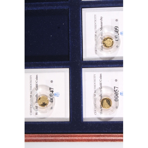 1631 - Eight Windsor Mint small gold coins from the History of Our Monarchy and World's Smallest Gold Coins... 