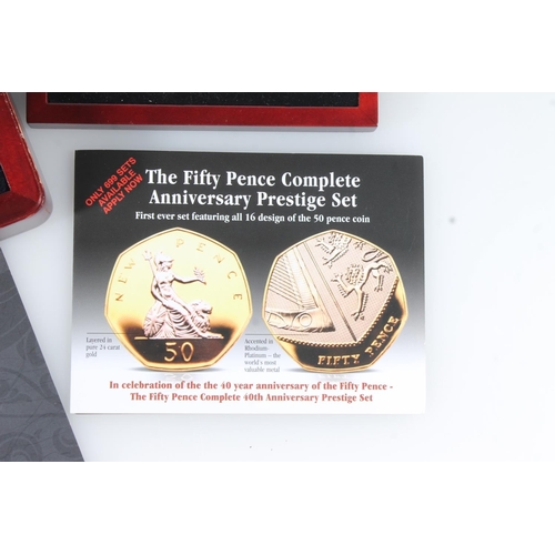 1632 - The London Mint Office The Fifty Pence Complete 40th Anniversary Prestige Set 2009, comprising sixte... 