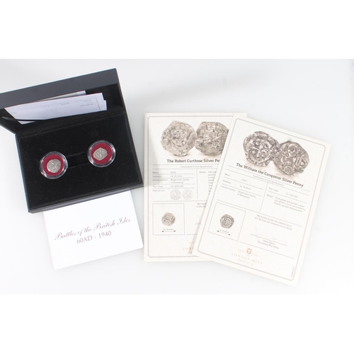 1635 - The London Mint Office William the Conqueror and the Norman Conquest two coin set comprising King Wi... 