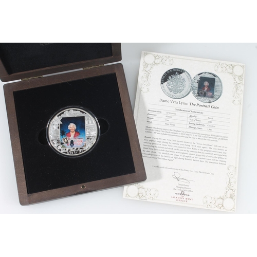 1667 - GIBRALTAR Queen Elizabeth II 5oz silver proof 32 crown (ten pounds) medallion 2020 [999 pure silver,... 