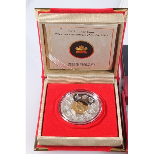 1669 - Royal Canadian Mint CANADA Queen Elizabeth II silver proof coins to include fifteen dollars $15 2007... 