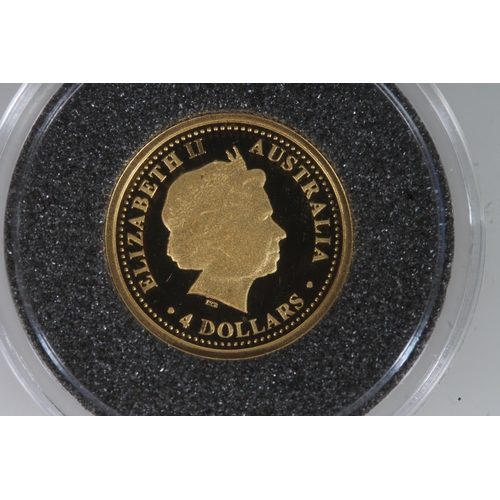 1773 - AUSTRALIA Queen Elizabeth II (1952-2022) gold proof four dollars $4 coin 2005 with 'The Australian N... 