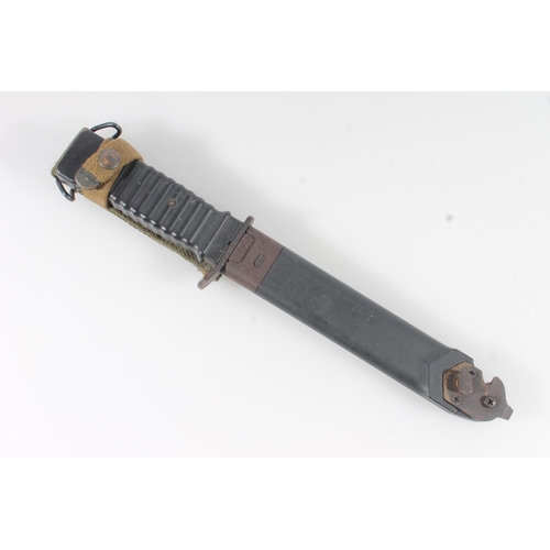 1826 - German KCB77M1 type knife bayonet with saw back and wire cutter, blade length 17.5cm, bayonet lenght... 