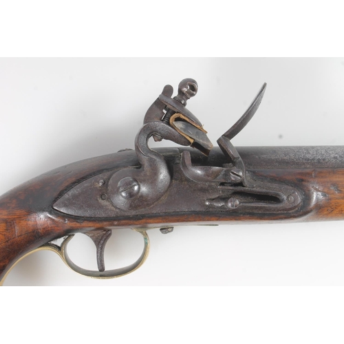 1837 - Early 19th century Belgian sea service flintlock pistol having 23cm long unsighted tapering circular... 