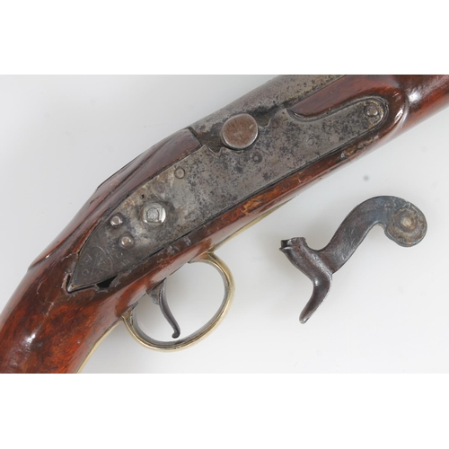 1836 - Antique flintlock pistol by The East India Company having 23.2cm long unsighted tapering circular se... 