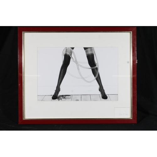 218 - DAVID BAILEY (British b1938) *ARR* Legs & Hosepipe Photographic print, pencil signed to the moun... 