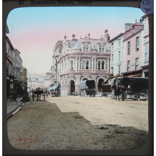 1483 - Magic Lantern Photographic Slide collection, mostly hand coloured of Cornwall and Devon topographica... 