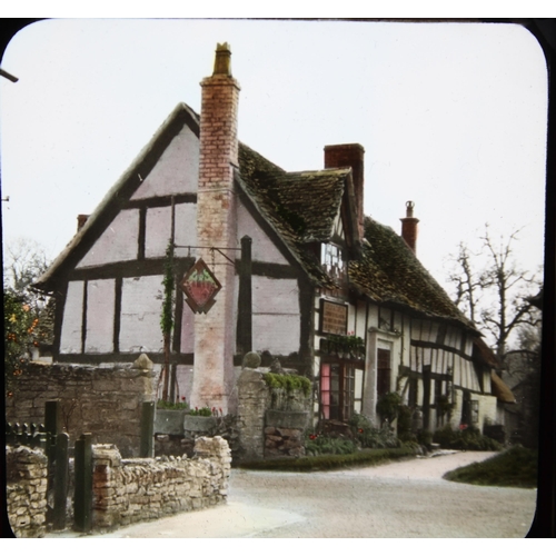 1485 - Magic Lantern Photographic slide collection, mainly hand coloured topographical views of 1930s to 19... 