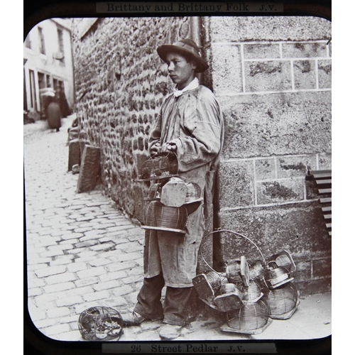 1488 - Magic Lantern Photographic slide collection, mainly of European topographicals and local people, inc... 