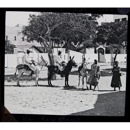 1491 - Magic Lantern Photographic slide collection, incl. approx 56 slides of Egypt topographical and peopl... 