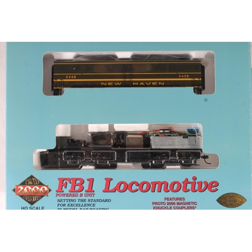 1009 - HO gauge model railway, four Proto 2000 Series FB1 locomotives to include Lehigh Valley 531 maroon, ... 