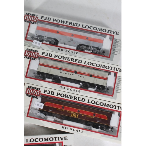 1016 - HO gauge model railway, seven Proto 1000 Series locomotives to include 31425 Western Pacific 801C, 2... 