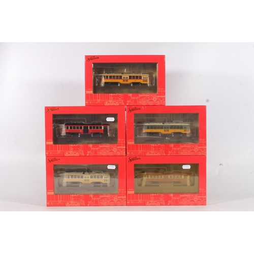 1027 - HO gauge model railways, Spectrum by Bachmann, five Peter Witt Street Car Full Interior & Lights... 