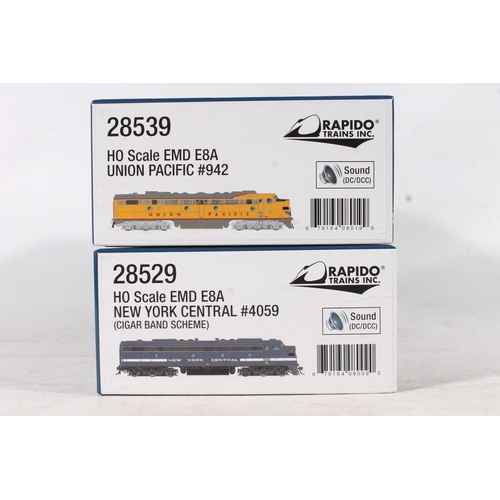 1042 - HO gauge model railways, Rapido two Electro Motive Division DC/DCC sound locomotives to include 2853... 