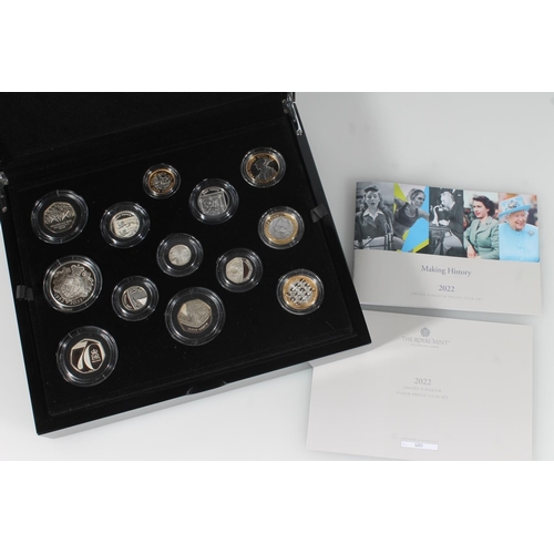 1695 - The Royal Mint UNITED KINGDOM Queen Elizabeth II (1952-2022) silver proof coin set 2022 comprising t... 