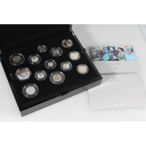 1695 - The Royal Mint UNITED KINGDOM Queen Elizabeth II (1952-2022) silver proof coin set 2022 comprising t... 