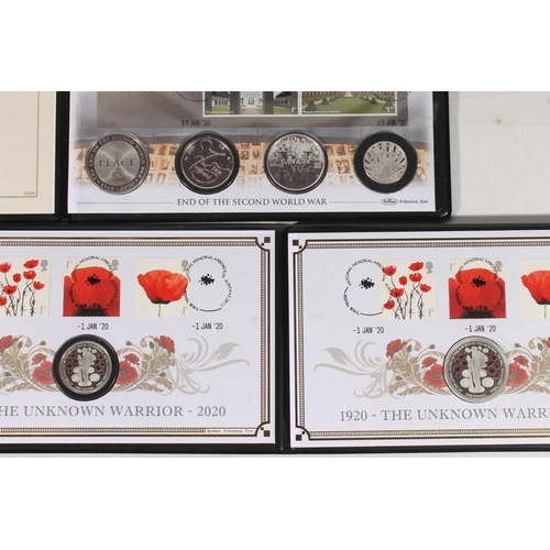 1704 - TRISTAN DA CUNHA '2020 Centenary of the Unknown Warrior Silver Proof Coin Cover Collection' comprisi... 