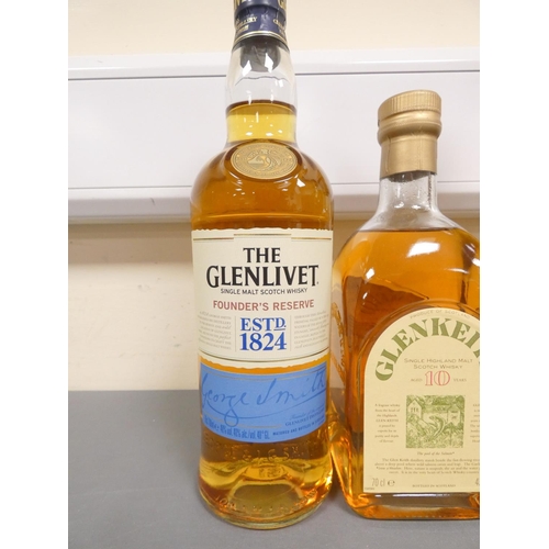 22 - Glen Keith 10 years old Highland single malt scotch whisky, 70cl 43% vol, Glenmorangie 10 years old ... 