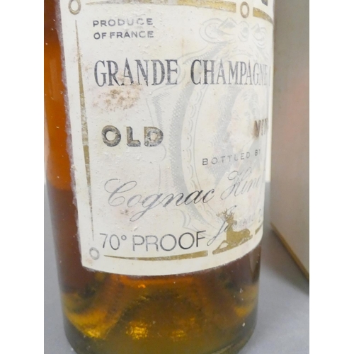 38 - A 1960s Hine Grande Champagne Cognac complete with carton. 24FLoz 70cl 70° proof 40% ABV. 