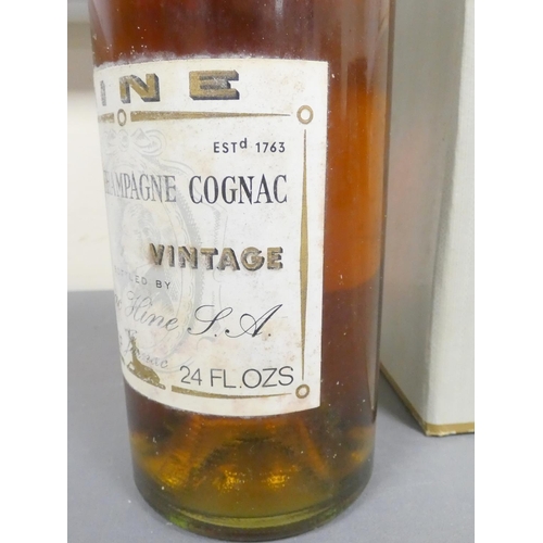 38 - A 1960s Hine Grande Champagne Cognac complete with carton. 24FLoz 70cl 70° proof 40% ABV. 