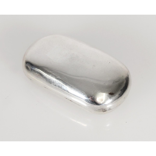 66 - Antique George III silver snuff box of rounded shape, curved to fit against the leg, by Cocks & ... 