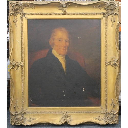 227 - 19TH CENTURY SCHOOL Half length portrait of a gentleman, possibly Robert Gillies Provost of Huntly? ... 