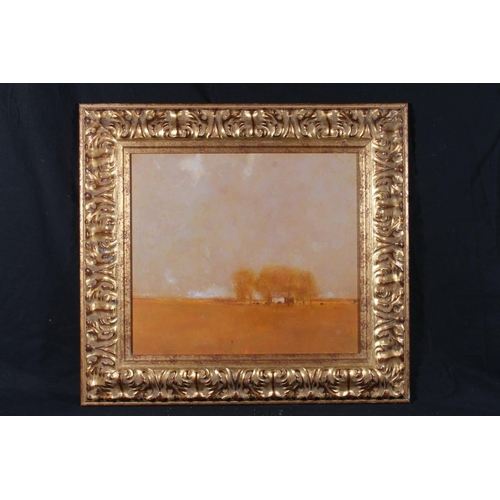 229 - 20TH CENTURY SCHOOL Landscape with treeline Oil painting, unsigned, 35cm x 39cm, frame 52cm x 57cm.... 