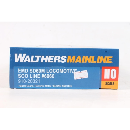 1072 - HO gauge model railways, Walthers Mainline locomotive 910-20321 EMD SD60M SOO Line 6060, by Walthers... 