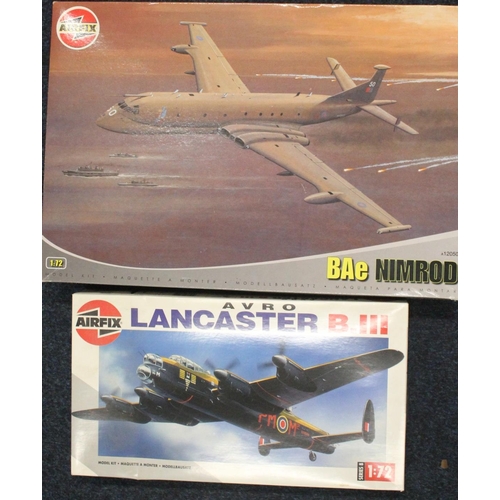 1205 - Airfix model kits to include A11006 1:48 scale Westland Sea King helicopter, A02058 1:72 scale De Ha... 