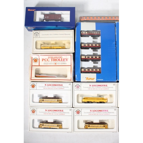 1349 - N gauge model railways, Bachmann Industries INC of Philadelphia to include 61098 Yellow Brill Trolle... 