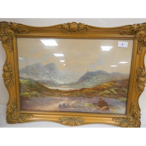 4 - 19th century schoolLakeland LandscapeOil on board. 32cm x 45cm