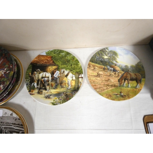 63 - Various horse and animal collector's plates.