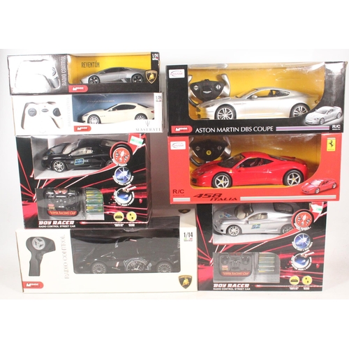 1281 - Seven remote control model cars to include Rastar 1:14 scale CV0003 Ferrari 458 Italia and Rastar 1:... 