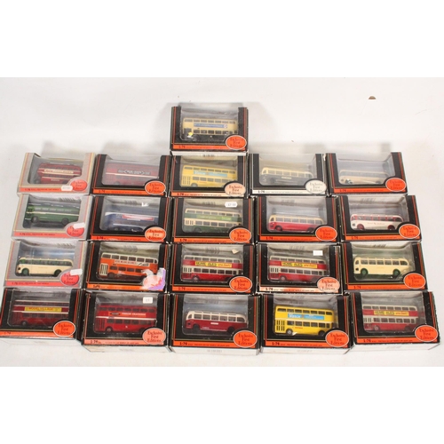 1384 - Twenty-one Gilbow Exclusive First Editions EFE 1:76 scale diecast model buses including 16206 Lincol... 