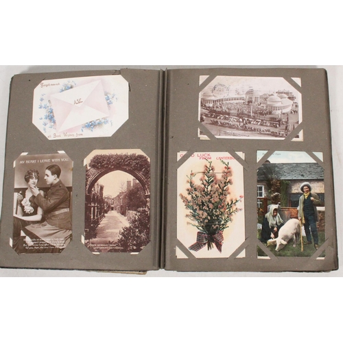 1497 - Postcard collection held in one album containing around 170 postcards of mixed interest to include n... 