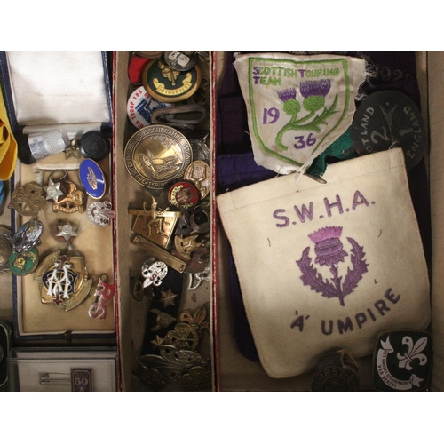 1881 - Large collection of Boy Scouts, Girl Guides and other related badges to include silver plume badges,... 